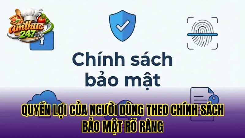 Quyền lợi của người dùng theo chính sách bảo mật rõ ràng